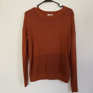 Burnt orange sweater from Forever 21.